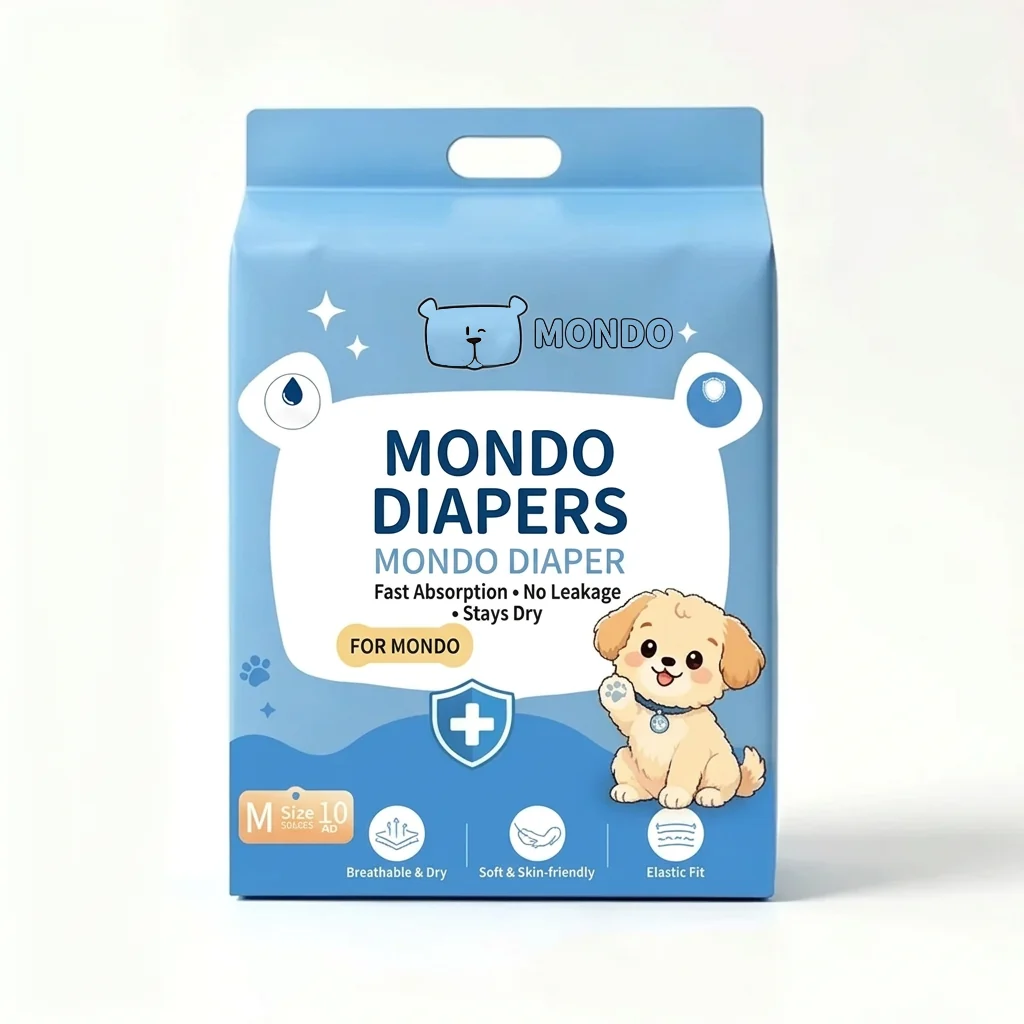 MONDO Male Dog Diapers - M 10 pcs