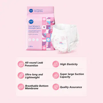 Women's Overnight Menstrual Pants - L, 6 Pieces view 2