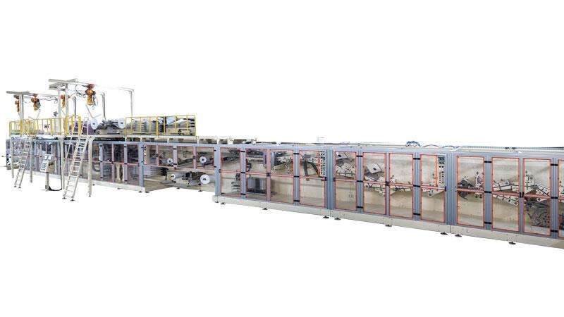 Automated hygiene machinery line supported by Goooing