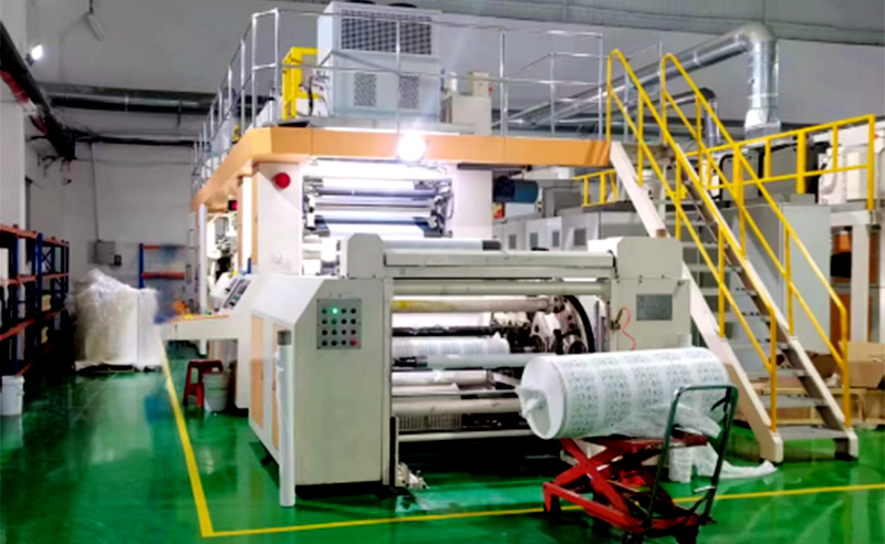 Printed breathable film production line at Goooing manufacturing facilities