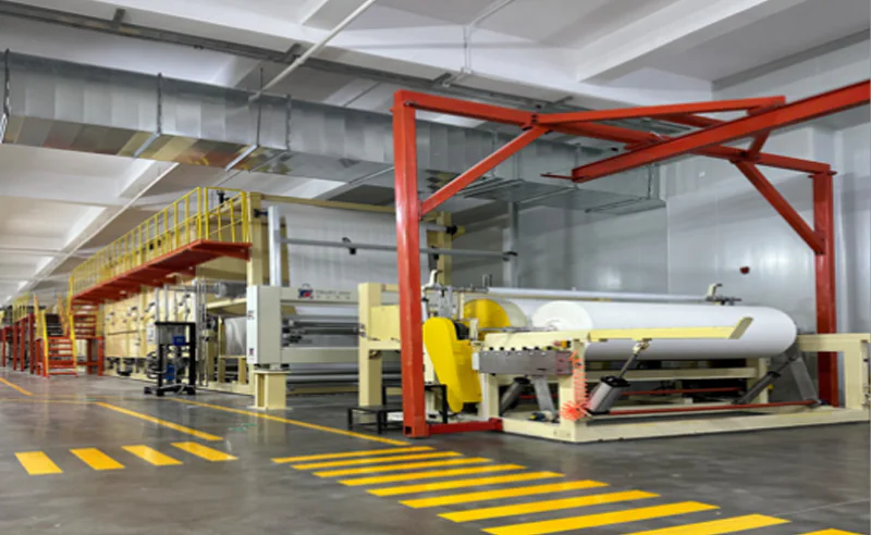 Airlaid paper production line for absorbent hygiene products