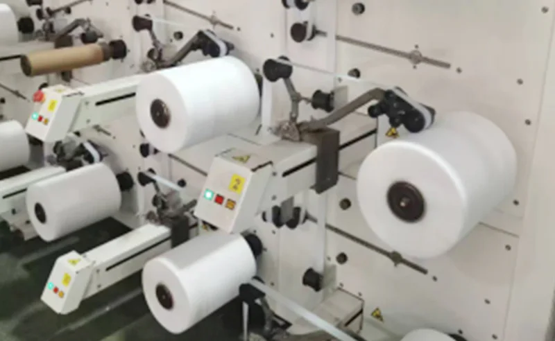 Hook fastening material production line for hygiene products