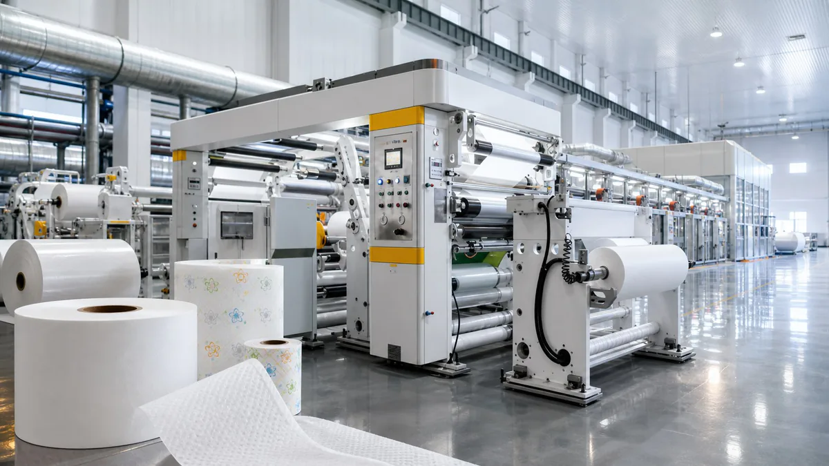 Hygiene product converting and industrial production machinery