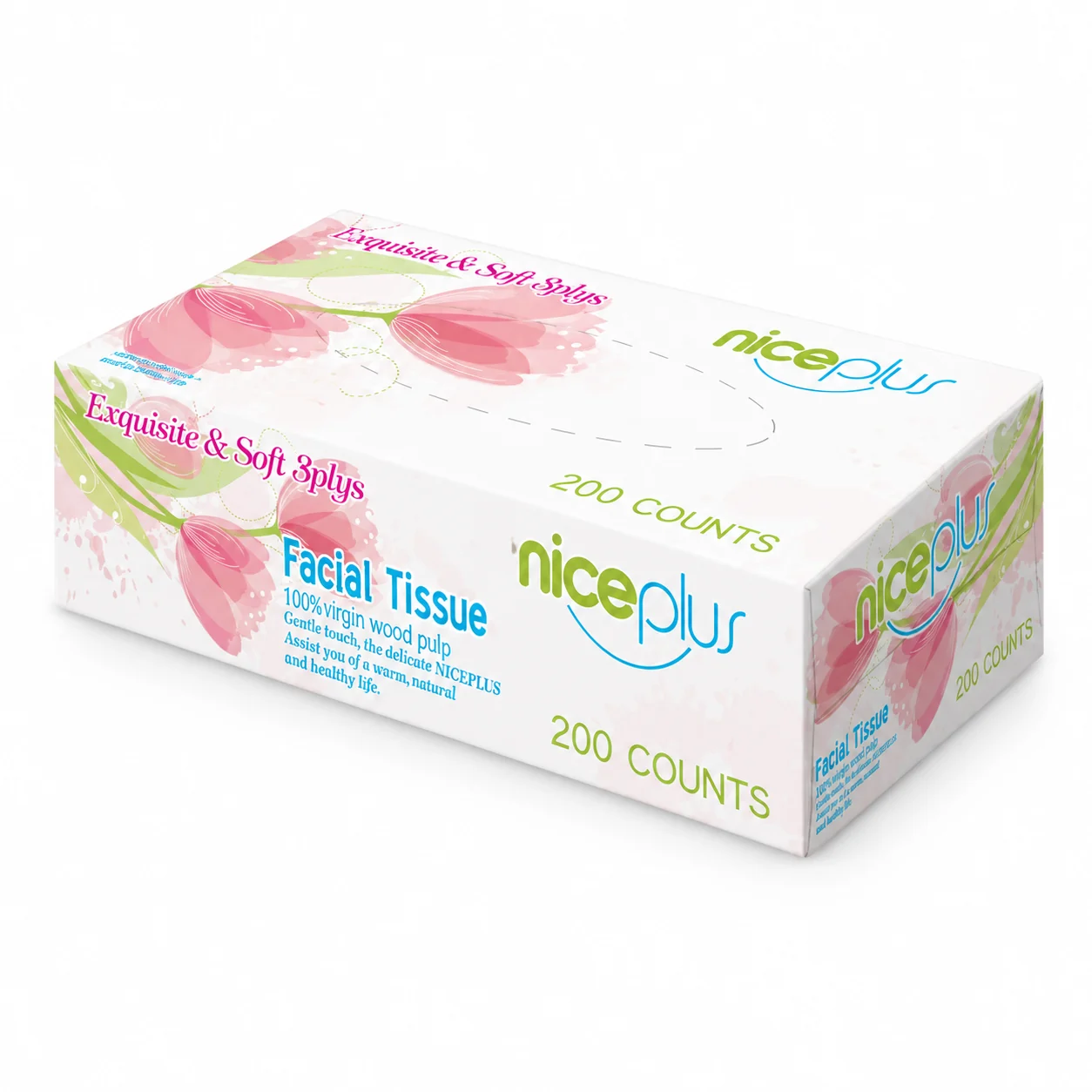 Private Label Facial Tissue Box - 200 Counts
